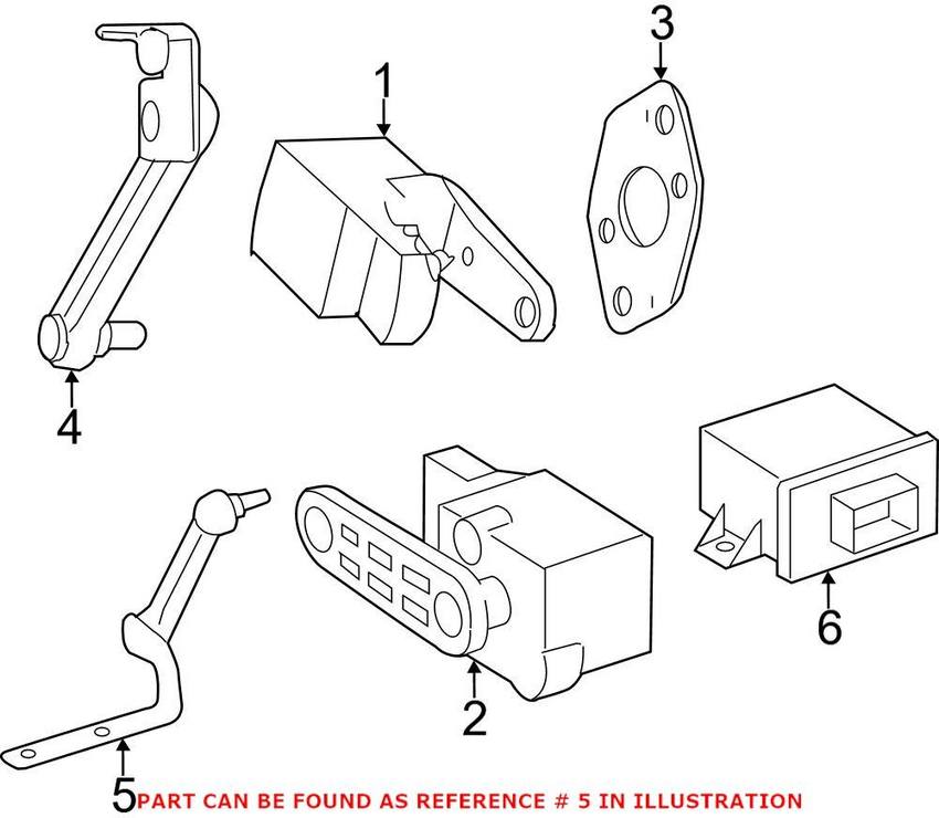 Mercedes Headlight Level Sensor Link 2513202332